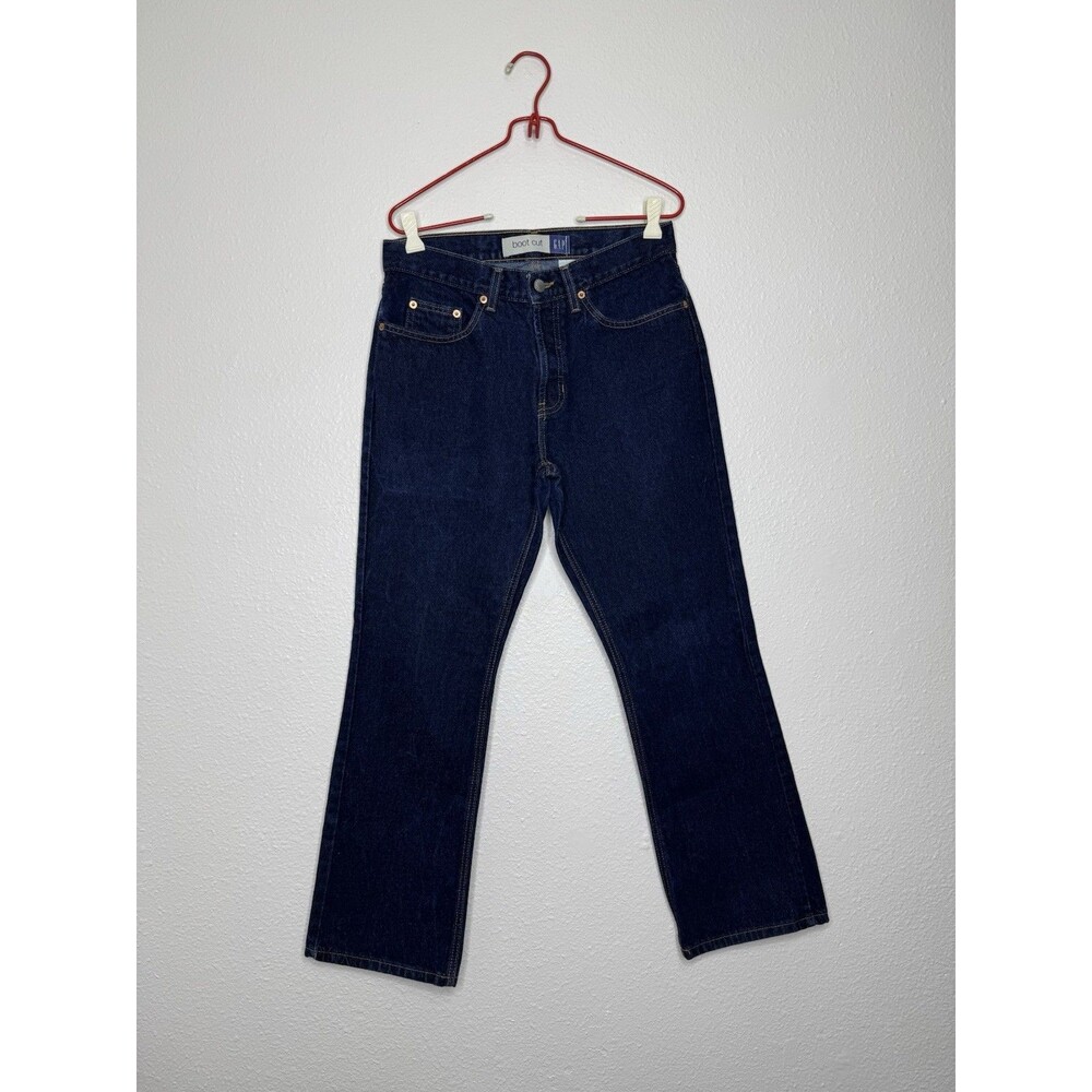 Vintage GAP Jeans Womens 6 Boot Cut Ankle Dark Wash Button Fly USA 90s Cotton